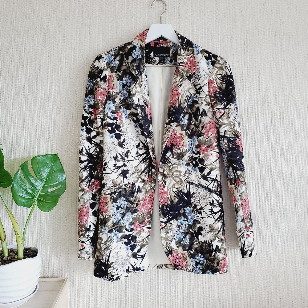 Cynthia Rowley Floral Blazer Jacket Women's XS